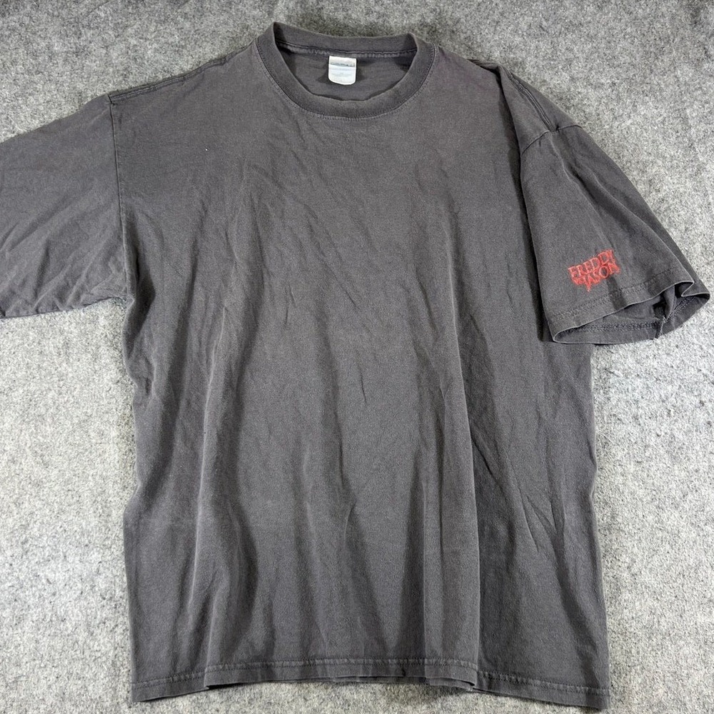 VTG 90s Freddy Vs Jason Shirt Mens XL Horror Movie Cast Crew Halloween Faded